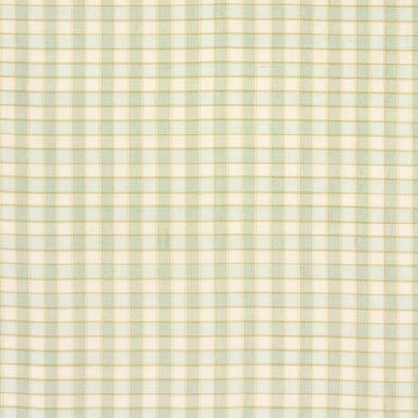 Schumacher Ingrid Silk Check Seaspray Fabric