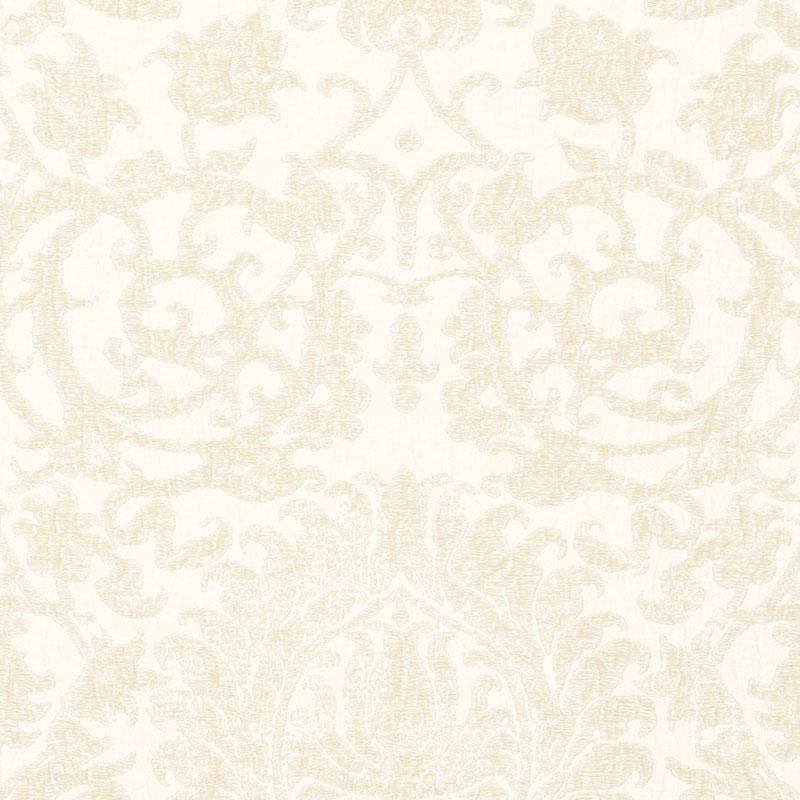 Schumacher Arezzo Linen Damask Champagne Fabric
