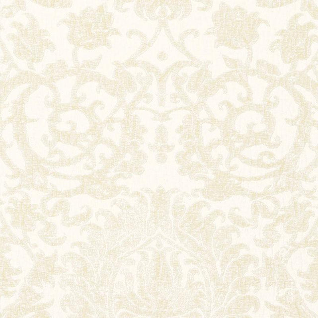 Schumacher Arezzo Linen Damask Champagne Fabric