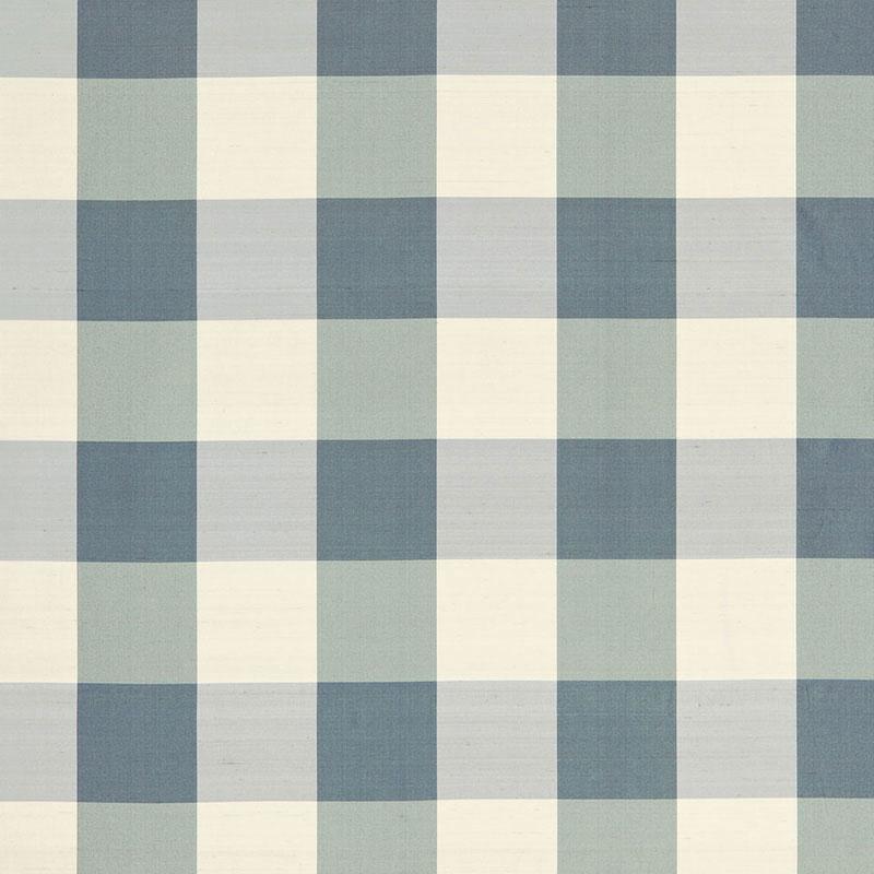 Schumacher Montgomery Silk Plaid Lakeside Fabric