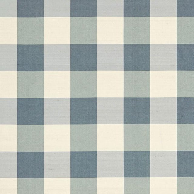 Schumacher Montgomery Silk Plaid Lakeside Fabric