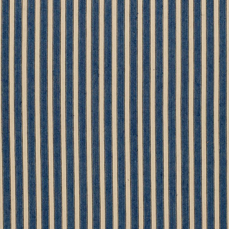 Schumacher Antique Ticking Stripe Denim Fabric