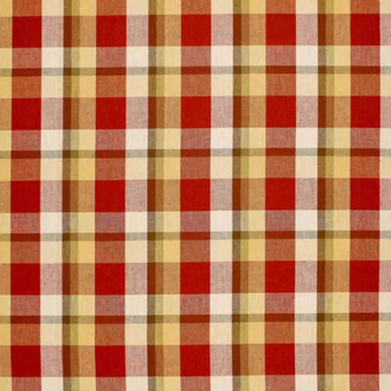 Schumacher Augusta Linen Plaid Orchard Fabric