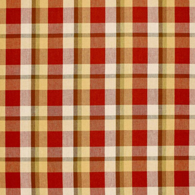 Schumacher Augusta Linen Plaid Orchard Fabric