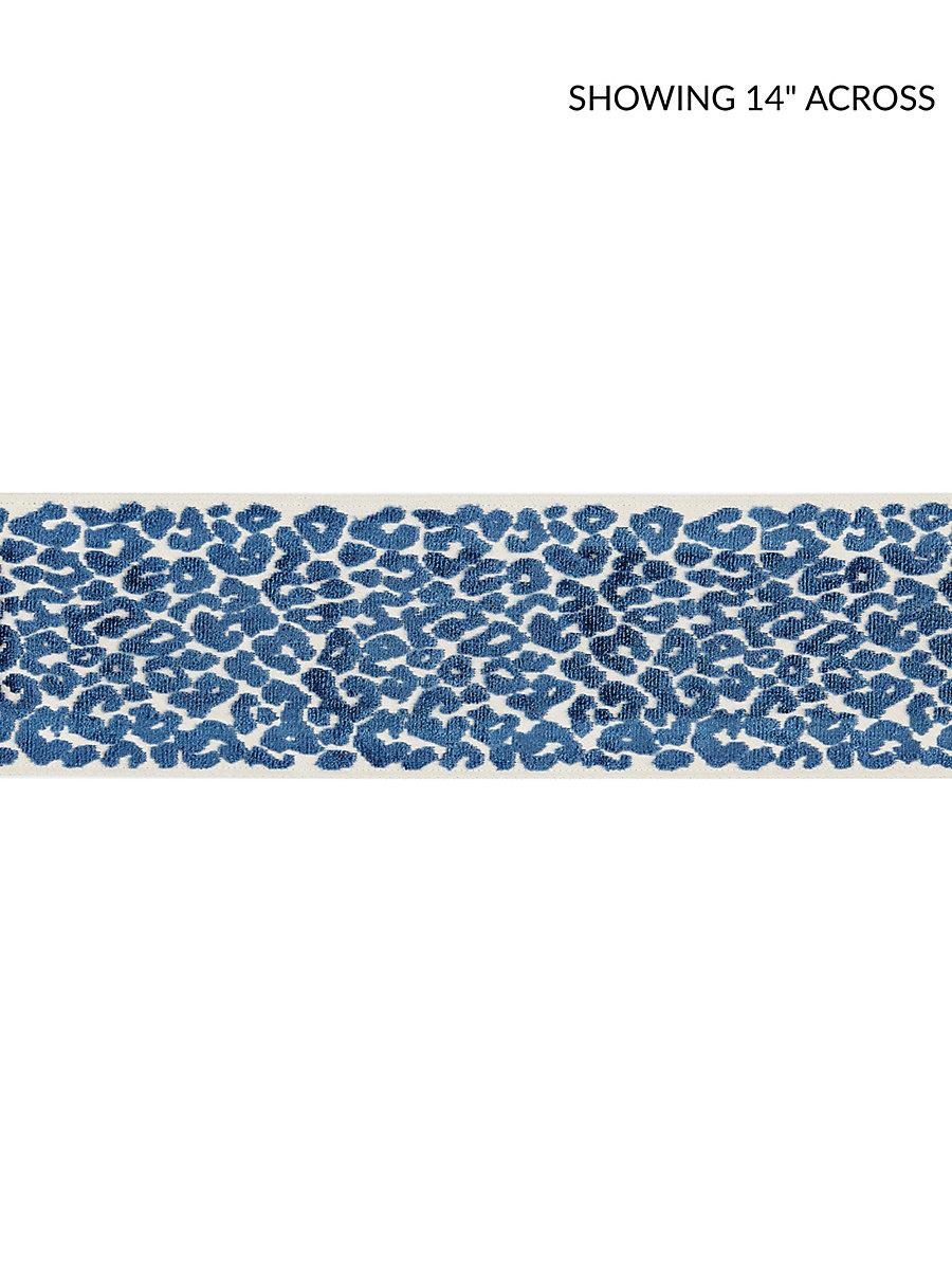 Scalamandre Leopard Velvet Tape Indigo Trim