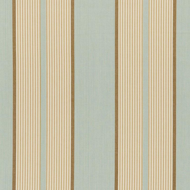 Schumacher Summerside Stripe Aqua Fabric