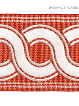 Scalamandre Guilloche Embroidered Tape Coral Trim