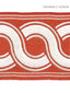 Scalamandre Guilloche Embroidered Tape Coral Trim