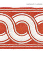 Scalamandre Guilloche Embroidered Tape Coral Trim