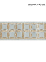Scalamandre Fiori Embroidered Tape Aquamarine Trim
