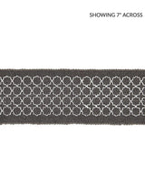 Scalamandre Seville Embroidered Tape Charcoal Trim