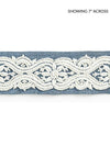 Scalamandre Linnea Embroidered Tape Copenhagen Blue Trim