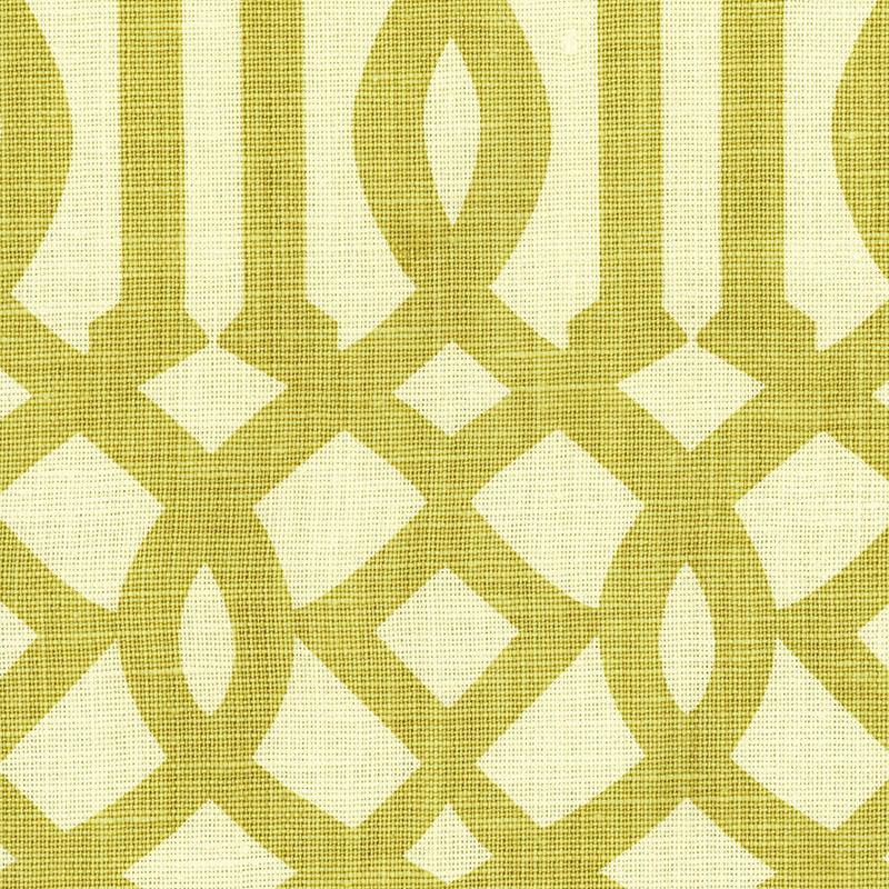 Schumacher Imperial Trellis Citrine/Ivory Fabric
