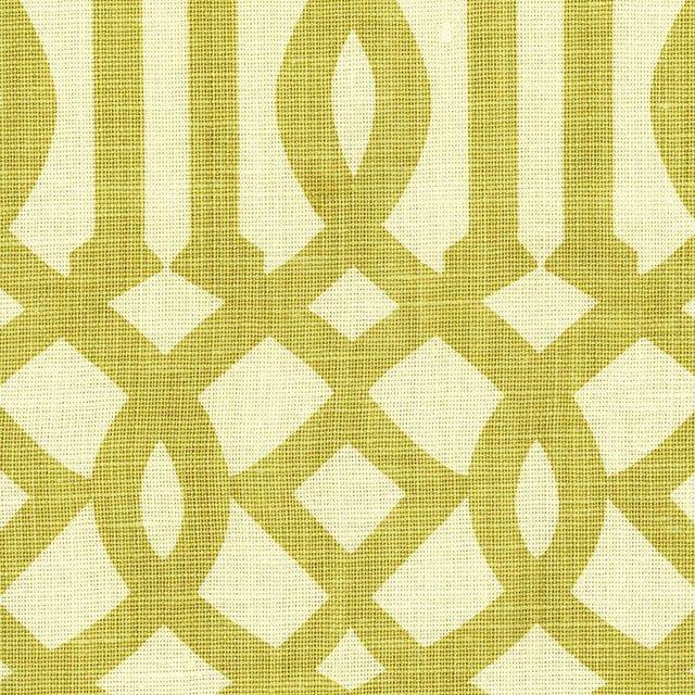 Schumacher Imperial Trellis Citrine/Ivory Fabric