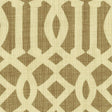 Schumacher Imperial Trellis Natural/Coffee Fabric