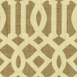 Schumacher Imperial Trellis Natural/Coffee Fabric