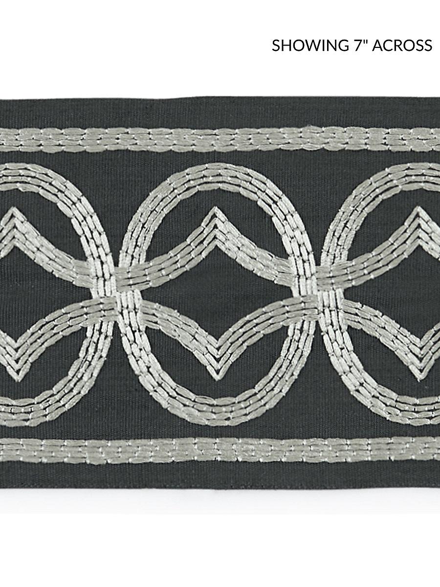 Scalamandre Athena Embroidered Tape Charcoal Trim