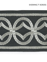 Scalamandre Athena Embroidered Tape Charcoal Trim