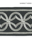 Scalamandre Athena Embroidered Tape Charcoal Trim