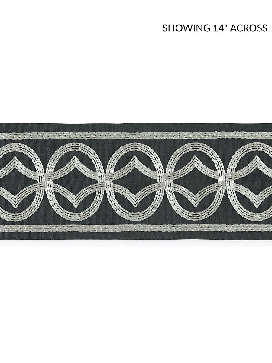Scalamandre Athena Embroidered Tape Charcoal Trim