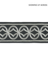 Scalamandre Athena Embroidered Tape Charcoal Trim