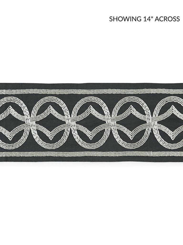 Scalamandre ATHENA EMBROIDERED TAPE CHARCOAL Trim