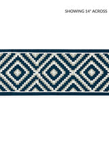 Scalamandre Medina Embroidered Tape Indigo Trim
