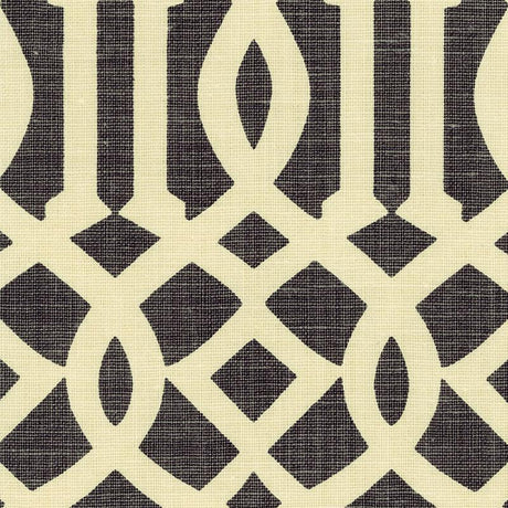 Schumacher Imperial Trellis Parchment/Midnight Fabric