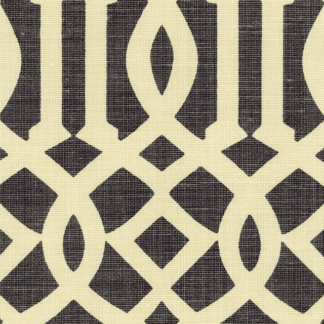 Schumacher Imperial Trellis Parchment/Midnight Fabric