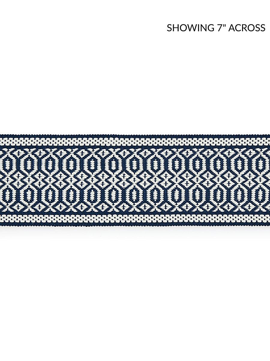 Scalamandre Tulum Diamond Tape Indigo Trim