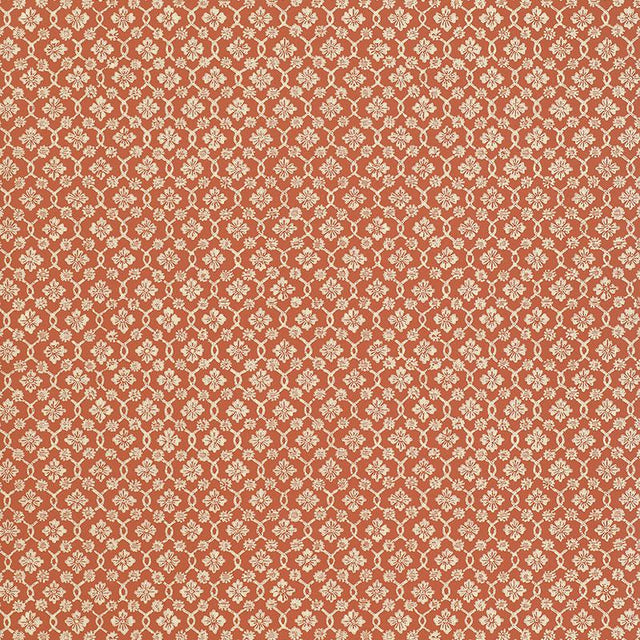 Schumacher Harbury Trellis Coral Wallpaper