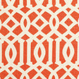 Schumacher Imperial Trellis Ii Ivory / Mandarin Fabric