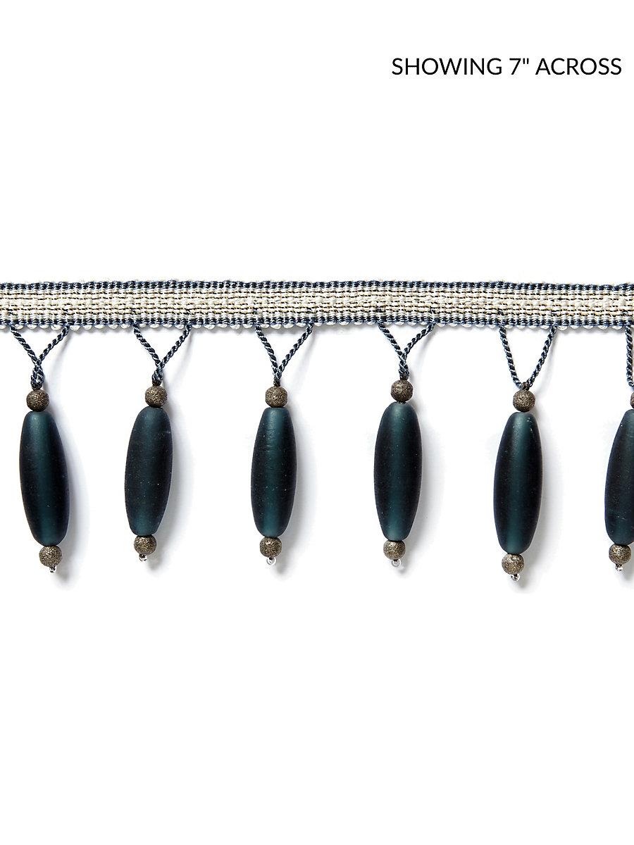 Scalamandre Vionnet Beaded Fringe Petrol Trim