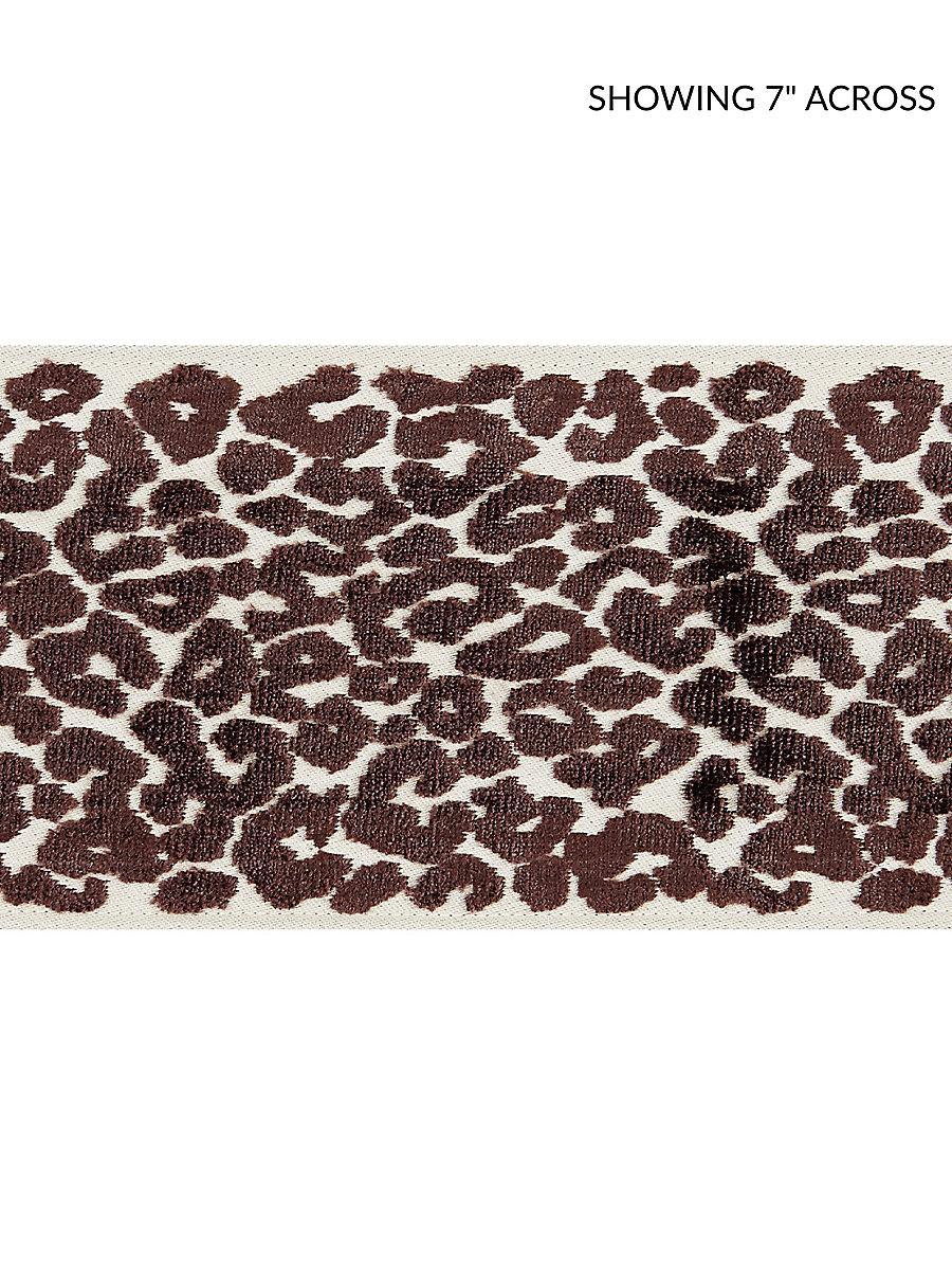 Scalamandre Leopard Velvet Tape Espresso Trim