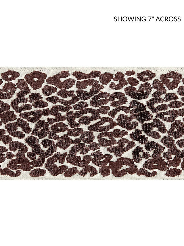 Scalamandre Leopard Velvet Tape Espresso Trim