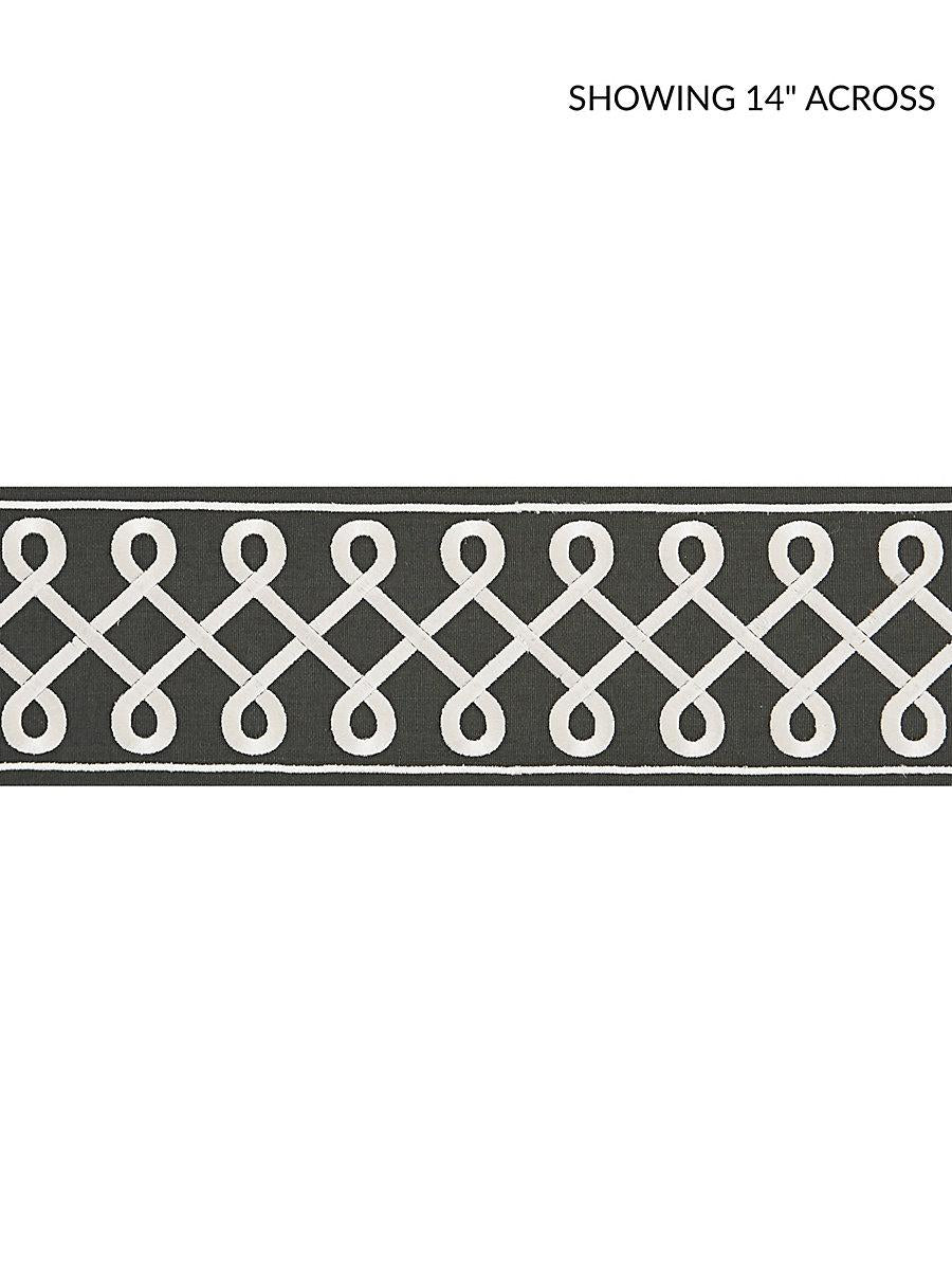 Scalamandre Soutache Embroidered Tape Charcoal Trim