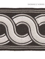 Scalamandre Guilloche Embroidered Tape Charcoal Trim