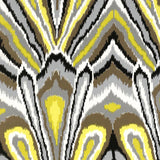 Schumacher Peacock Print Indoor/Outdoor Driftwood Fabric