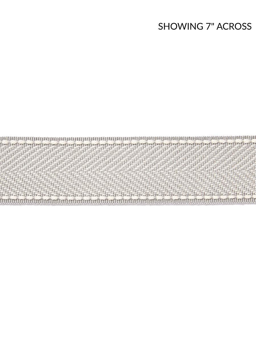 Scalamandre Montauk Herringbone Tape Silver Grey Trim