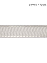 Scalamandre Montauk Herringbone Tape Silver Grey Trim