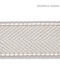 Scalamandre Montauk Herringbone Tape Silver Grey Trim