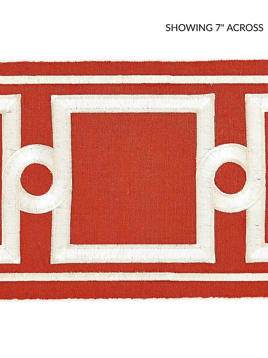 Scalamandre Square Link Embroidered Tape Carnelian Trim