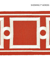 Scalamandre Square Link Embroidered Tape Carnelian Trim