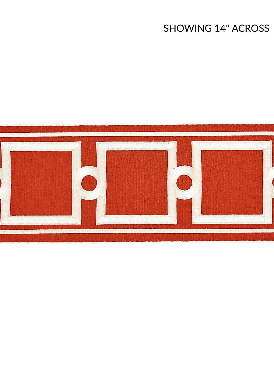 Scalamandre Square Link Embroidered Tape Carnelian Trim