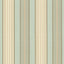 Schumacher Saratoga Cotton Stripe Aqua / Flax/ Mocha Fabric