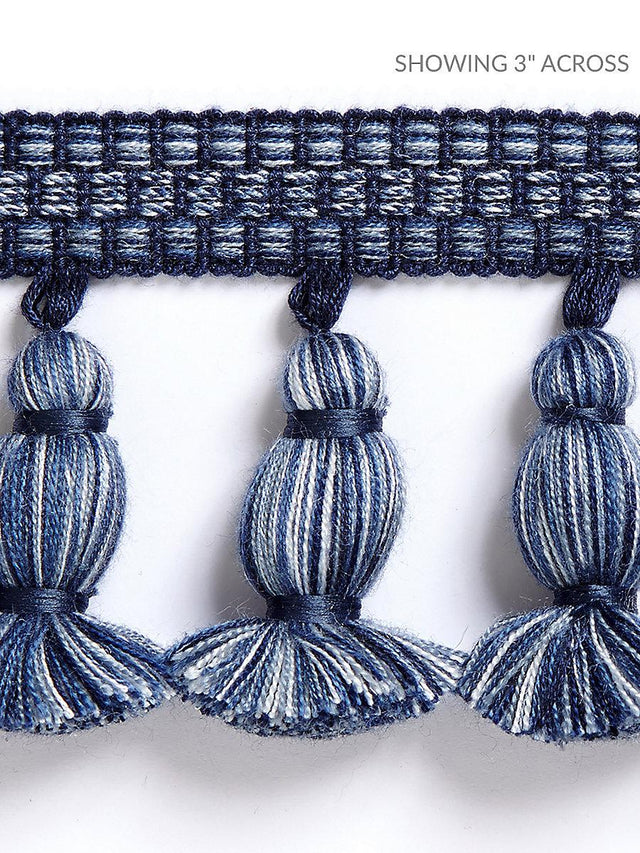 Scalamandre Halsey Onion Fringe Indigo Trim