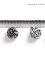 Scalamandre Osborne Pom Pom Fringe Charcoal Trim