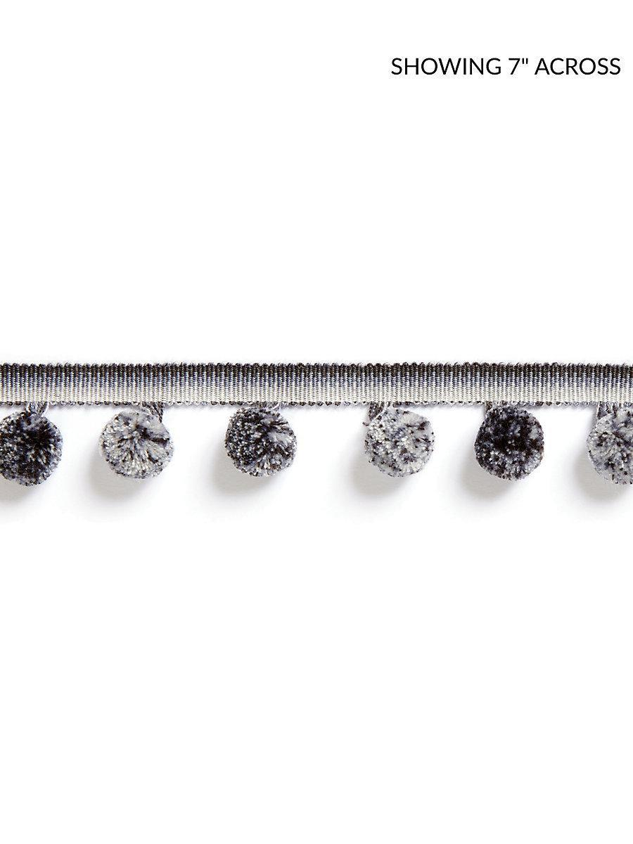 Scalamandre Osborne Pom Pom Fringe Charcoal Trim