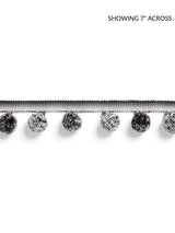 Scalamandre Osborne Pom Pom Fringe Charcoal Trim