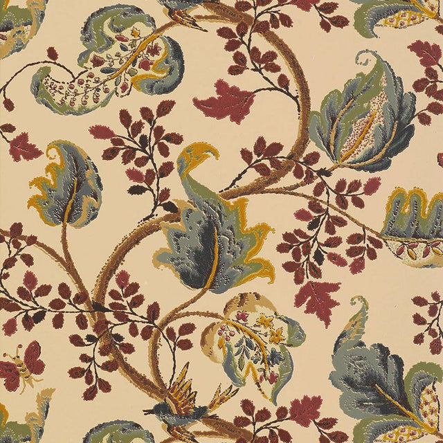 Schumacher Fox Hollow Document Natural Wallpaper